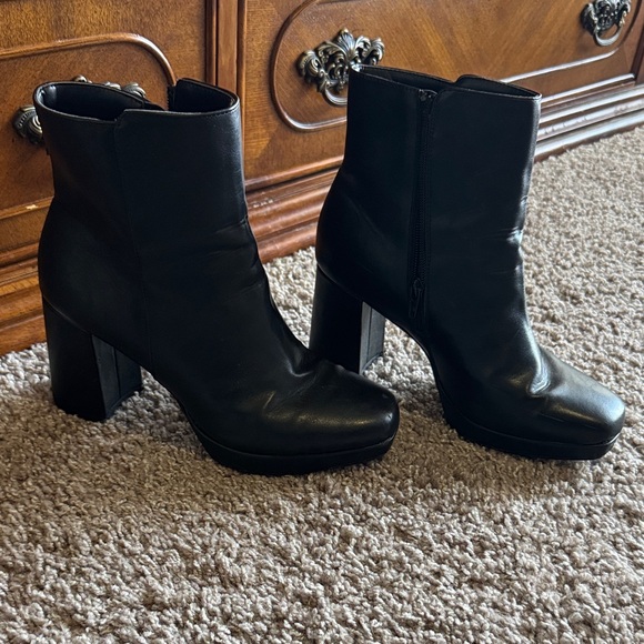Black Heeled Ankle Boots - Picture 2 of 4